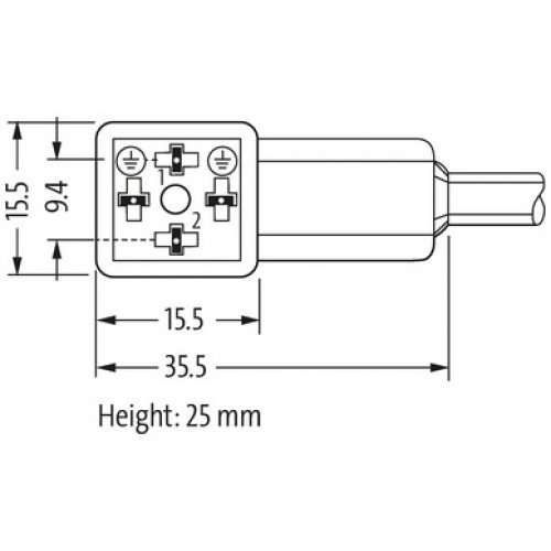 7014-94021-2161000 MSUD valve plug CI-9.4mm with cable F&B