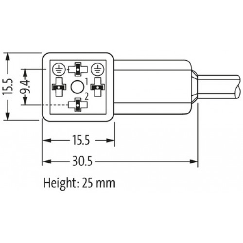7004-94031-2160500 MSUD valve plug CI-9.4mm with cable V4A