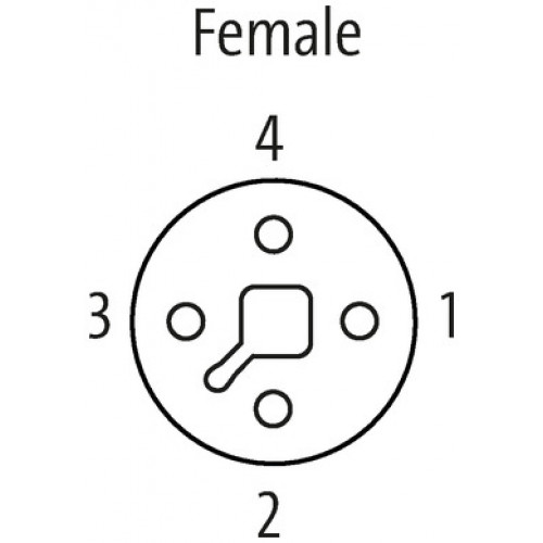 7000-P7291-9410020 M12 Power T-coded female receptacle front mount 7000-P7291-9410020 M12 Power T-coded female receptacle front mount