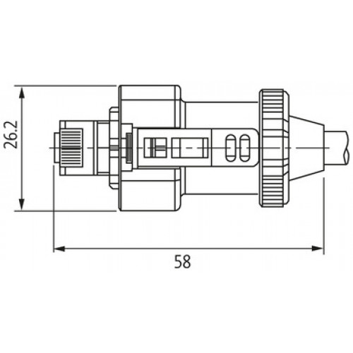 7000-SS621-8810400 M12 male 0° Y-cod. shielded / Drive Cliq IP67