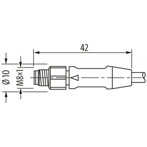 7000-08701-6000210 M8 male 0° A-cod. with cable shielded 7000-08701-6000210 M8 male 0° A-cod. with cable shielded