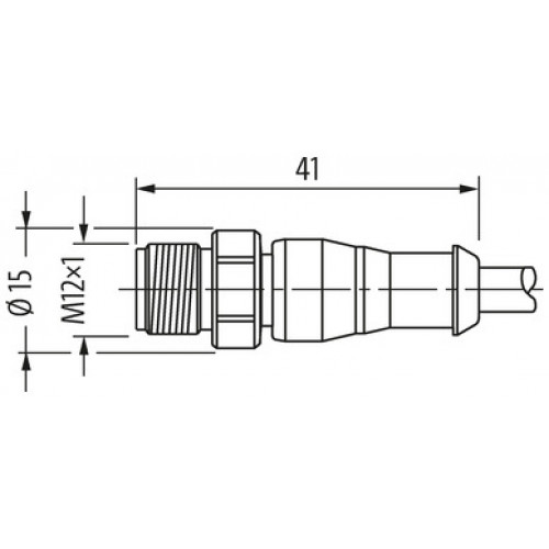 7004-12021-6240500 M12 male 0° A-cod. with cable V4A