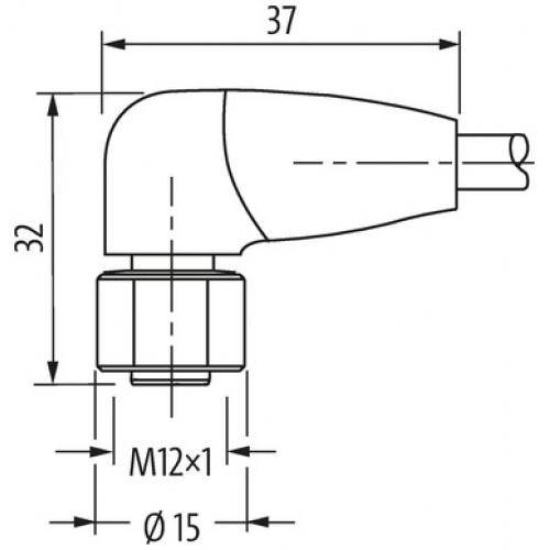 7024-17061-3121500 M12 female 90° A-cod. with cable F&B Pro