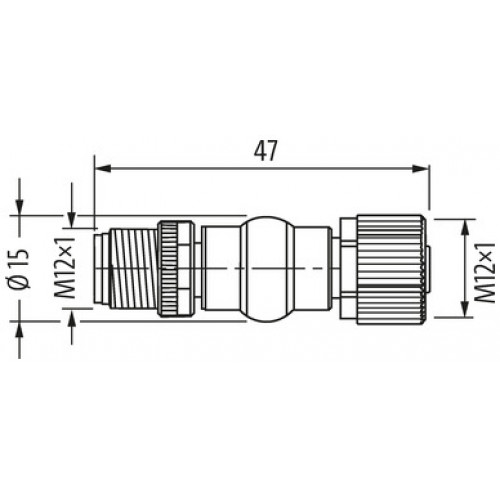 7000-41241-0000000 ADAPTOR M12MALE/M12FEMALE FOR DIAGNOSE CUBE67 7000-41241-0000000 ADAPTOR M12MALE/M12FEMALE FOR DIAGNOSE CUBE67
