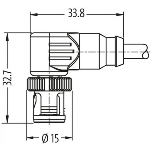 7050-40171-6330500 MQ12 male 90° / MQ12 female 0° A-cod.