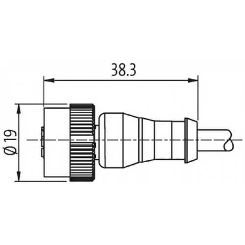 7050-40001-0130500 MQ12 male 0° / MQ12 female 0° A-cod.
