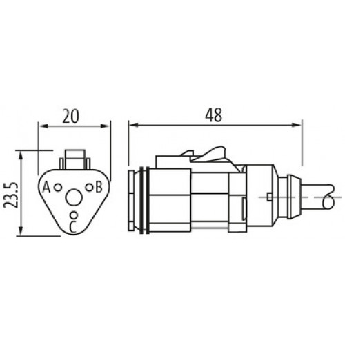 7080-72081-R221000 Valve plug MDC06-3s with cable