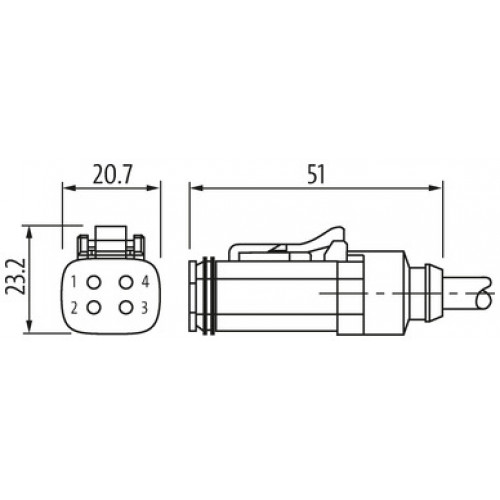 7080-72161-R031000 Valve plug MDC06-4s with cable