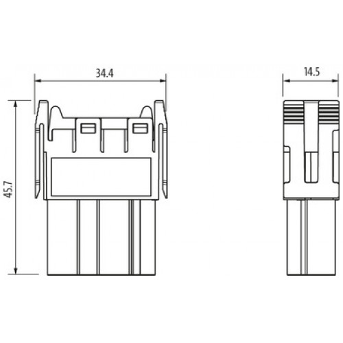 70MH-MAC1C-0040603 Female module, 4-pole, crimp t.