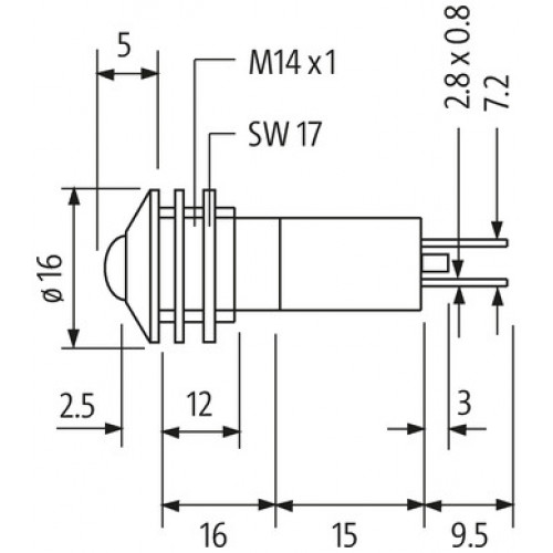 71480 LED-INDICATOR WHITE
