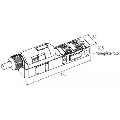 8000-84040-3340300 EXACT8, 4XM8, 3 POLE PLUG. CAP, SPRING-TERM.