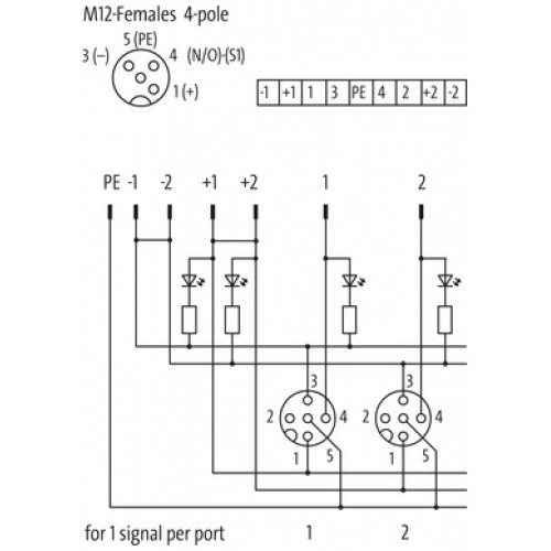 8000-84400-0000000 EXACT12, 4XM12, 4 POLE BASIC HOUSING