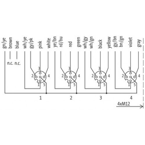 8000-84712-3981500 EXACT12, 4XM12, 1:1, FIXED CABLE