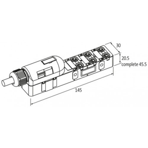 8000-86040-3560300 EXACT8, 6XM8, 3 POLE PLUG. CAP, SPRING-TERM.