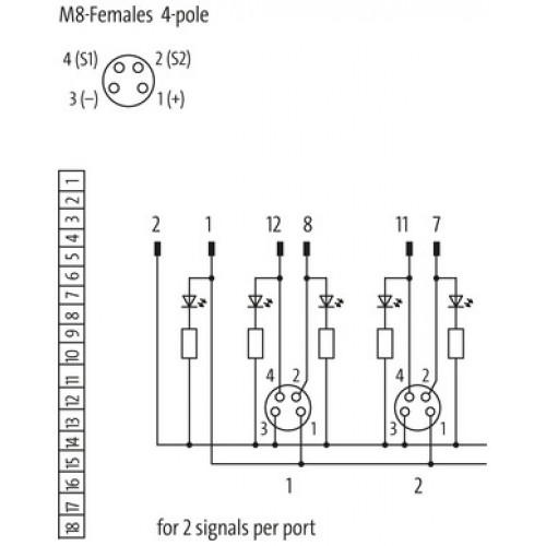 8000-88100-0000000 EXACT8, 8XM8, 4 POLE BASIC HOUSING