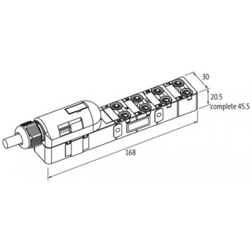 8000-88040-3591500 EXACT8, 8XM8, 3 POLE PLUG. CAP, SPRING-TERM.