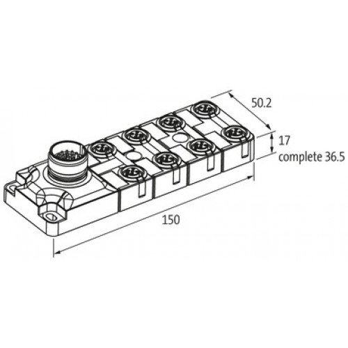 8000-88520-0000000 EXACT12, 8XM12, 5-POLE, CON. M23 19 POLE