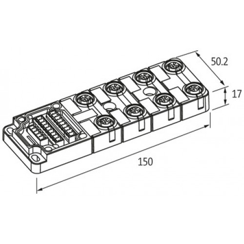 8000-98700-0000000 EXACT12 SAFETY, GRUNDMODUL P1-4: M12, 5 POLE LED