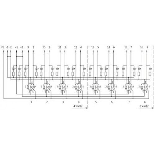 8000-88500-0000000 EXACT12, 8XM12, 5-POLE, BASIC HOUSING