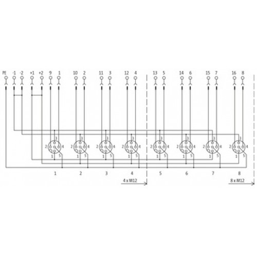 8000-88552-0000000 EXACT12, 8XM12, 5-POLE, CAP, PLUG. SCREW TERM.