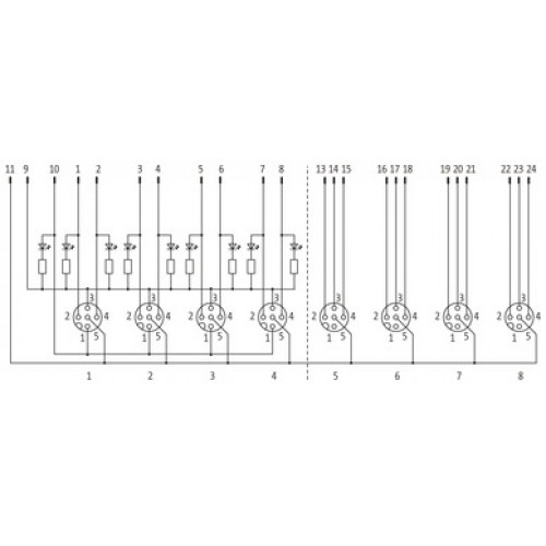 8000-98700-0000000 EXACT12 SAFETY, GRUNDMODUL P1-4: M12, 5 POLE LED