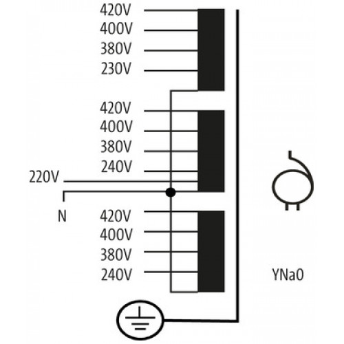 866032 MDST three-phase autotransformer