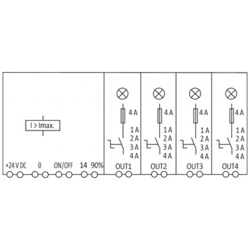 9000-41084-0100400 MICO+ 4.4 electronic circuit protection, 4 CHANNELS