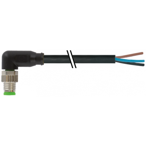 7000-08021-6300250 M8 male 90° A-cod. with cable