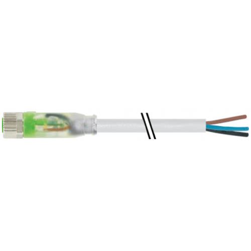 7000-08111-2102000 M8 female 0° A-cod. with cable LED