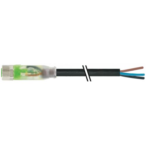 7000-08111-6301000 M8 female 0° A-cod. with cable LED