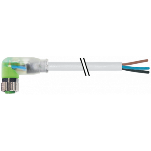 7999-08121-2330150 M8 female 90° A-cod. with cable LED