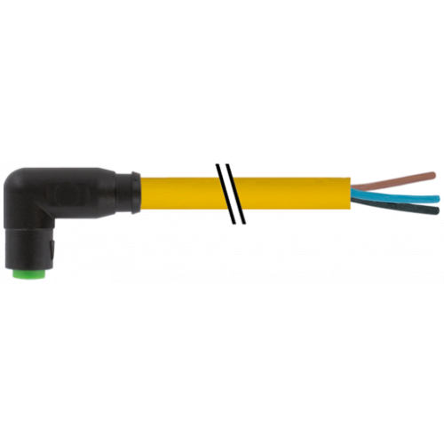 7000-08241-0100150 M8 female 90° A-cod. snap-in with cable