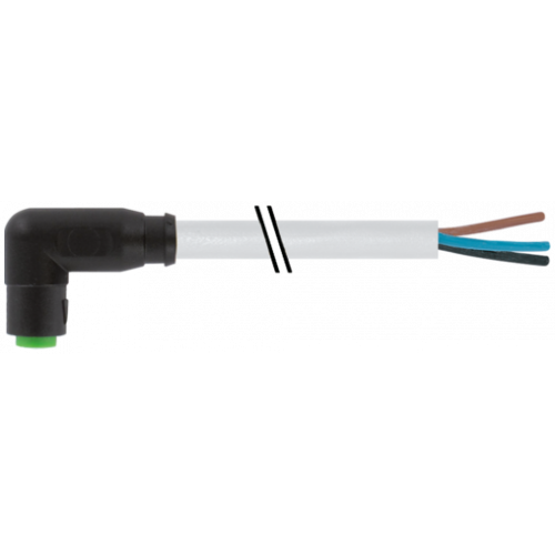 7000-08241-2100150 M8 female 90° A-cod. snap-in with cable