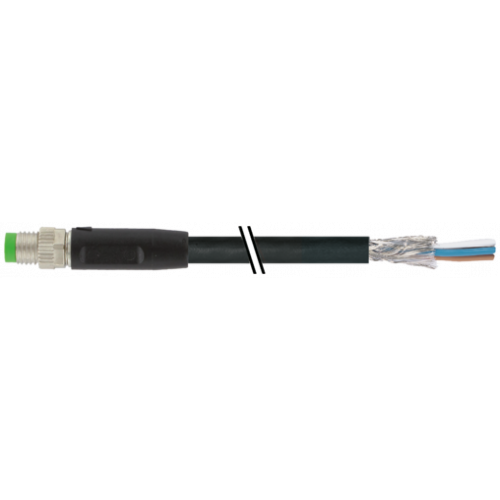 7000-08701-6000030 M8 male 0° A-cod. with cable shielded