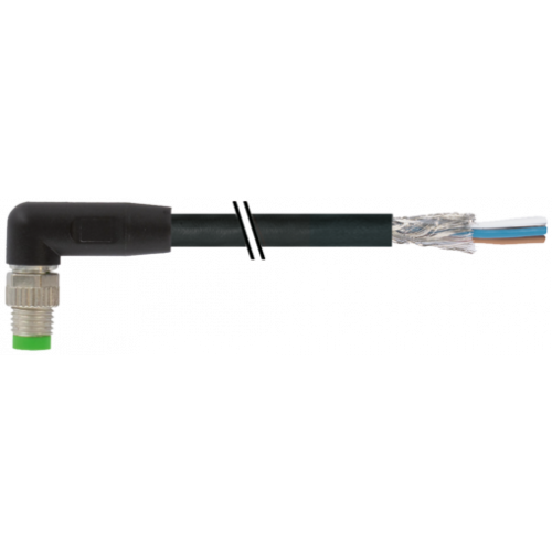 7000-08731-6010150 M8 male 90° A-cod. with cable shielded