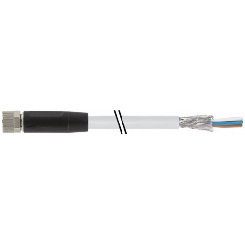 7000-08741-2000150 M8 female 0° A-cod. with cable shielded