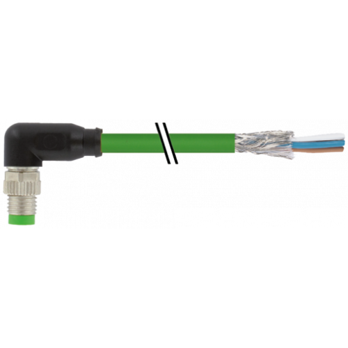7000-08821-7910100 M8 male 90° A-cod. with cable shielded