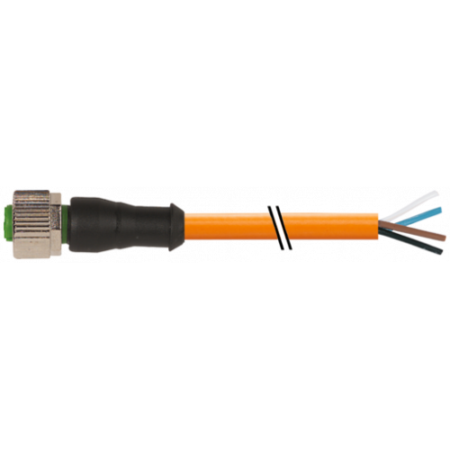 7000-12221-8460100 M12 female 0° A-cod. with cable