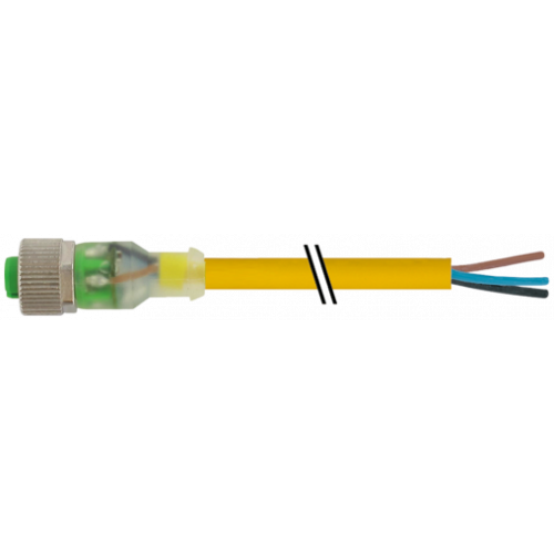 7000-12261-0230150 M12 female 0° A-cod. with cable LED