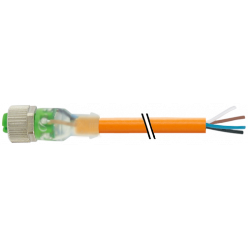7000-12231-8460150 M12 female 0° A-cod. with cable 3LED