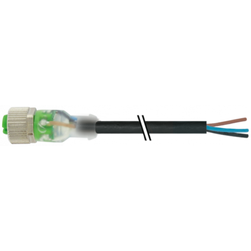 7000-12261-6130050 M12 female 0° A-cod. with cable LED