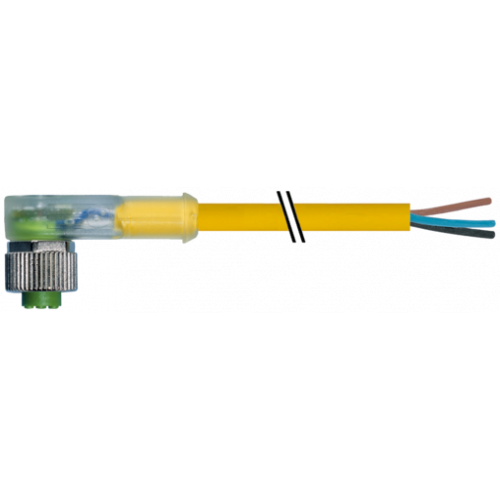 7000-12381-0130150 M12 female 90° A-cod. with cable LED