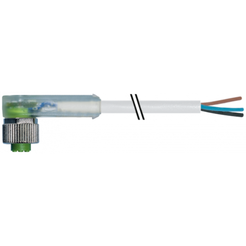 7002-12381-2230500 M12 female 90° A-cod. with cable LED V2A