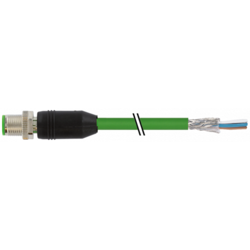 7004-14541-7940500 M12 male 0° D-cod. with cable shielded V4A