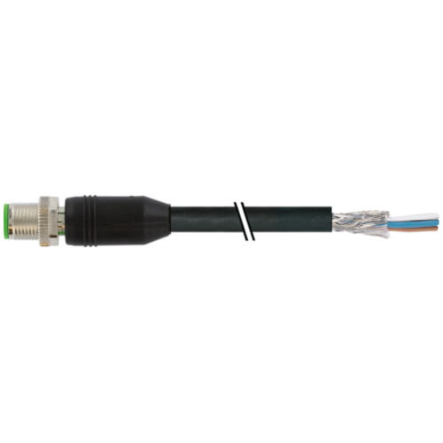 7000-13101-6421000 M12 male 0° A-cod. with cable shielded