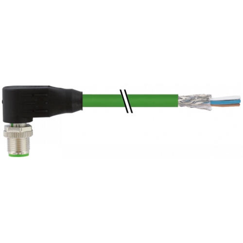 7002-14561-8003000 M12 male 90° D-cod. with cable shielded V2A