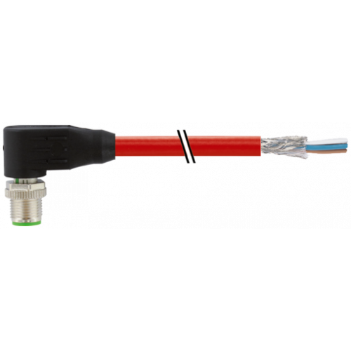 7000-14561-7920150 M12 male 90° D-cod. with cable shielded