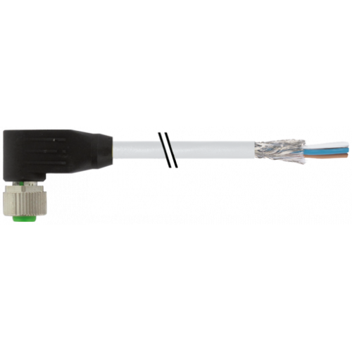 7000-13241-2000650 M12 female 90° A-cod. with cable shielded