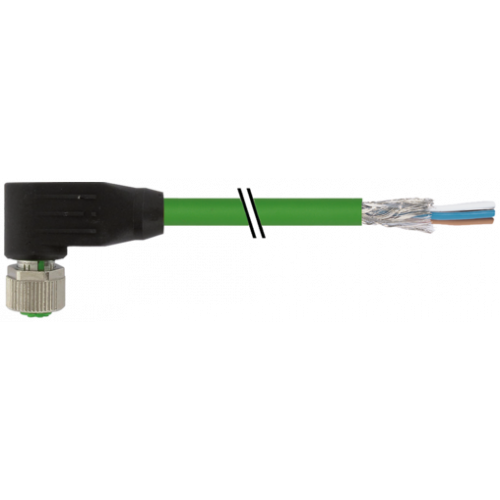 7000-15571-8310100 M12 female 90° Y-cod. with cable shielded