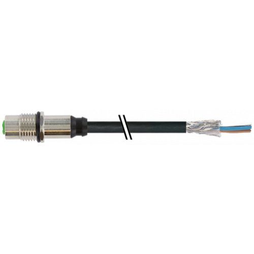 7000-13611-6010030 M12 female recept. A-cod. shielded rear